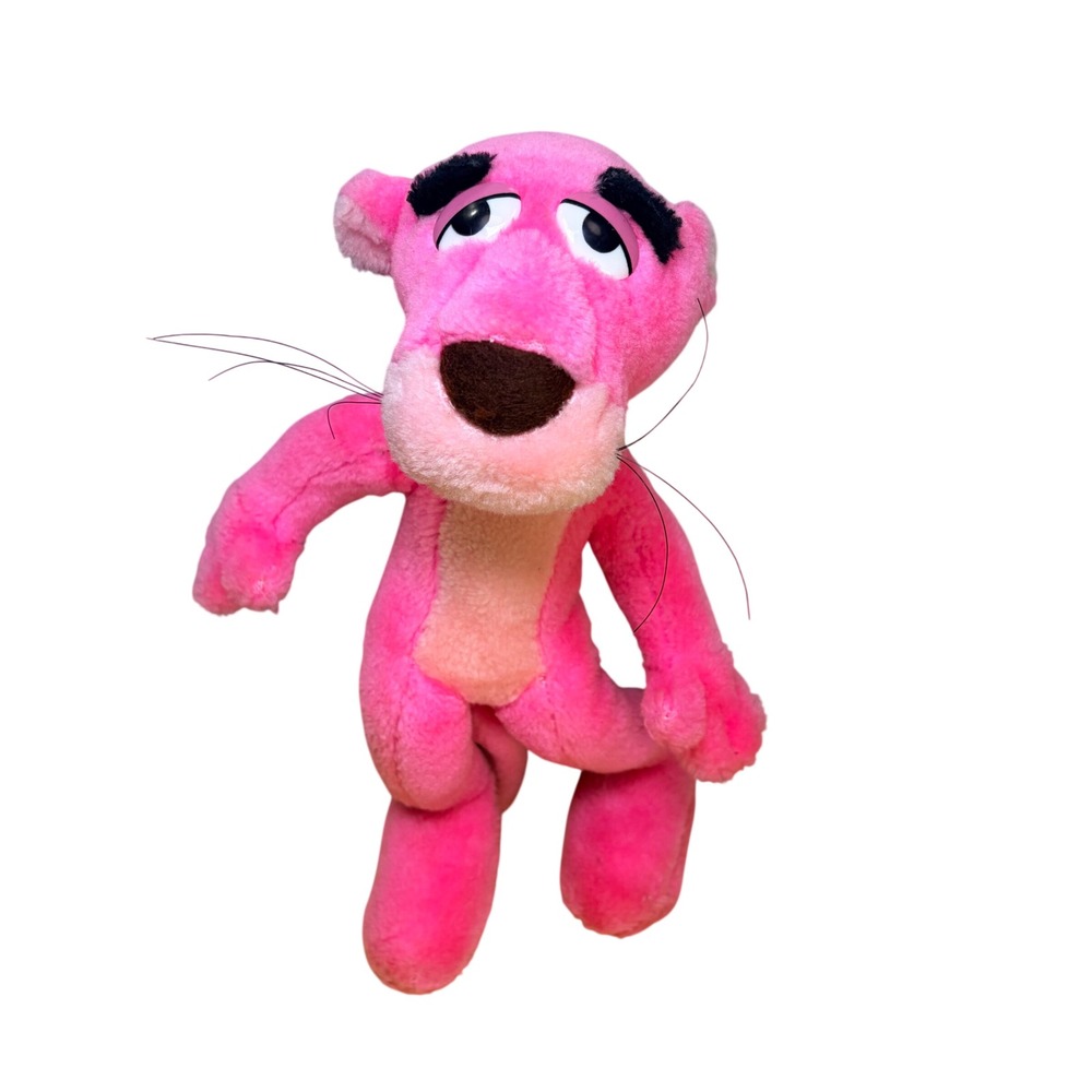 VTG 1980 Pink Panther Plush Mighty Star Stuffed Animal 1701 Toy Korea Tag 12"
